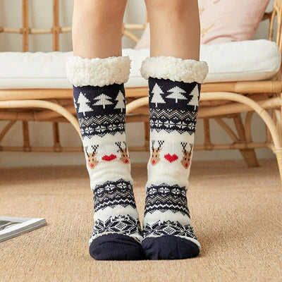 Slipper Socks With Grippers | Festive Non Slip Socks | Winter Socks