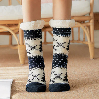 Slipper Socks With Grippers | Festive Non Slip Socks | Winter Socks
